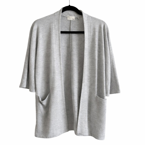 Wilfred Sweaters - Wilfred Free Light Grey Open Front Cardigan w Pockets | Aritzia